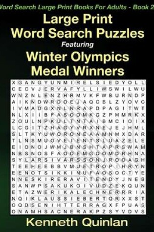 Cover of Large Print Word Search Puzzles Featuring Winter Olympics Medal Winners