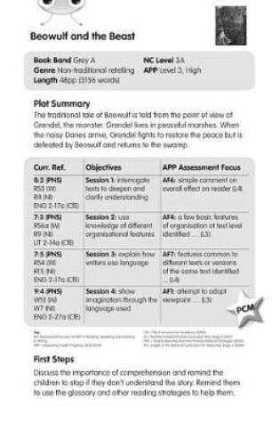 Cover of BC Grey A/3A Beowulf and the Beast Guided Reading Card