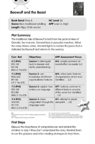 Cover of BC Grey A/3A Beowulf and the Beast Guided Reading Card