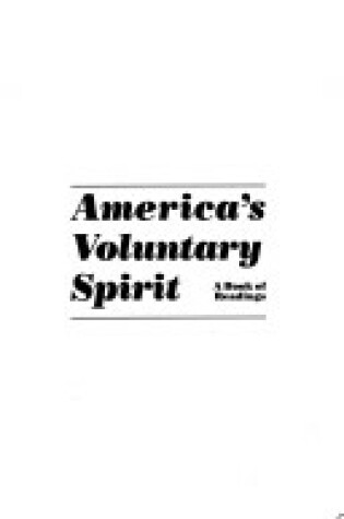 Cover of America's Voluntary Spirit