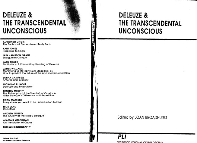 Book cover for Deleuze and the Transcendental Unconscious