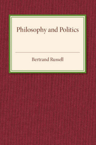 Cover of Philosophy and Politics
