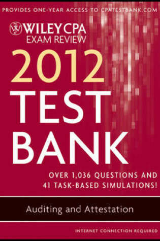 Cover of Wiley CPA Exam Review 2012 Test Bank 1 Year Access