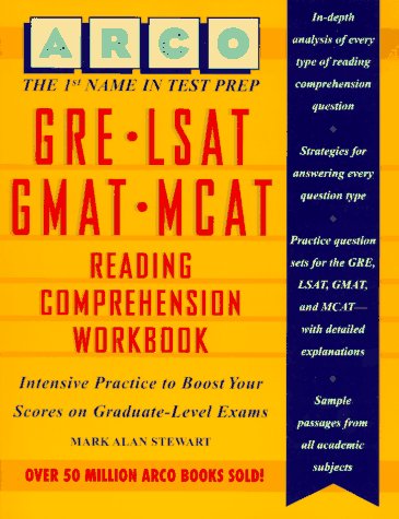 Book cover for Gre-Gmat-Lsat-Mcat Reading Comprehension Workbook