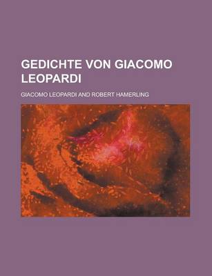 Book cover for Gedichte Von Giacomo Leopardi