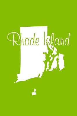 Book cover for Rhode Island - Lime Green Lined Notebook with Margins