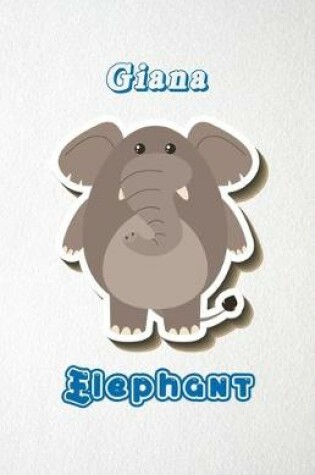 Cover of Giana Elephant A5 Lined Notebook 110 Pages