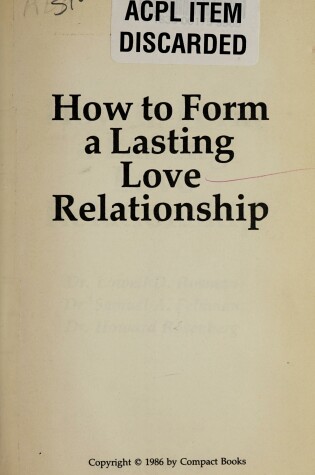 Cover of How to Form a Lasting Love Relationship