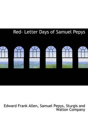 Book cover for Red- Letter Days of Samuel Pepys