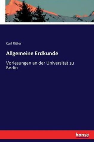 Cover of Allgemeine Erdkunde