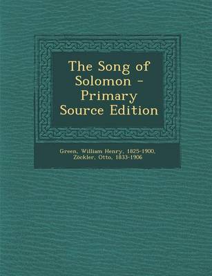 Book cover for The Song of Solomon - Primary Source Edition