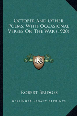 Cover of October and Other Poems, with Occasional Verses on the War (1920)