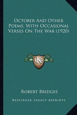 Book cover for October and Other Poems, with Occasional Verses on the War (1920)
