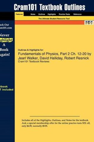 Cover of Studyguide for Fundamentals of Physics, by Halliday, David, ISBN 9780470044766