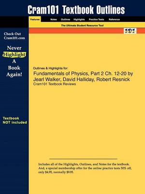 Book cover for Studyguide for Fundamentals of Physics, by Halliday, David, ISBN 9780470044766