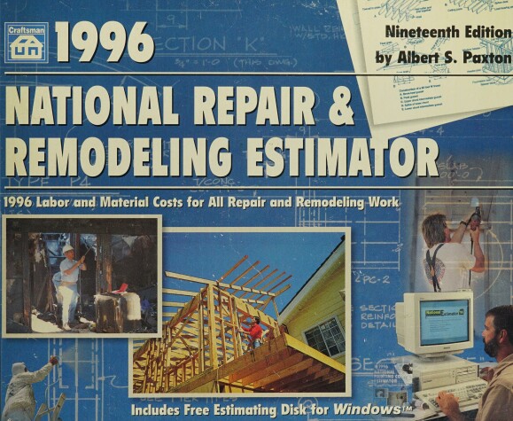 Cover of National Repair and Remodeling Estimator, 1996