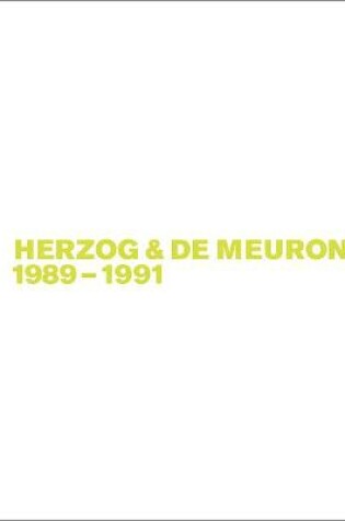 Cover of Herzog & de Meuron 1989-1991