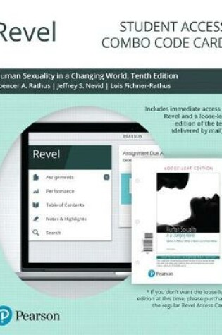 Cover of Revel for Human Sexuality in a Changing World -- Combo Access Card