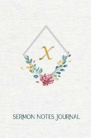 Cover of "X" Sermon Notes Journal