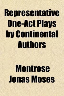 Book cover for Representative One-Act Plays by Continental Authors