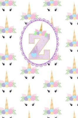 Book cover for Unicorn Monogram Journal - Letter Z