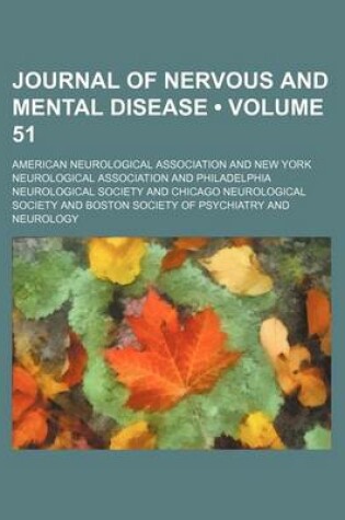 Cover of Journal of Nervous and Mental Disease (Volume 51)