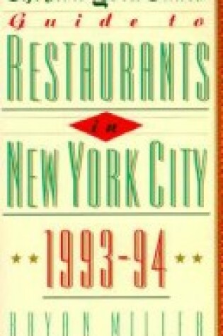 Cover of New York Times Guide to Restaurants