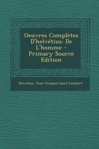 Cover of Oeuvres Completes D'Helvetius