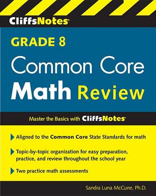 Book cover for CliffsNotes Grade 8 Common Core Math Review