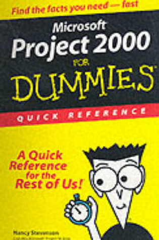 Cover of Microsoft Project 2000 For Dummies Quick Reference