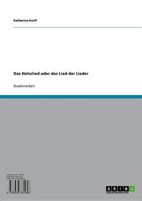 Book cover for Das Hohelied Oder Das Lied Der Lieder