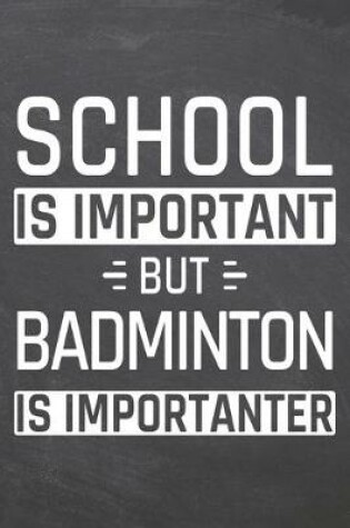 Cover of School is important but Badminton is importanter