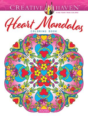 Book cover for Creative Haven Heart Mandalas Coloring Book