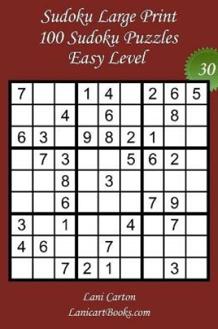 Cover of Sudoku Large Print for Adults - Easy Level - N°30