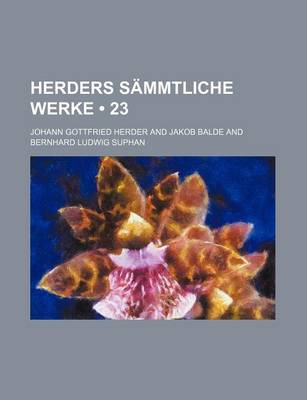 Book cover for Herders Sammtliche Werke (23)