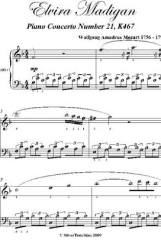 Cover of Elvira Madigan Piano Concerto Number 21 K467 Easiest Piano Sheet Music