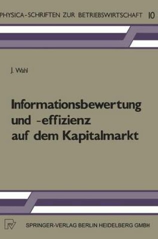 Cover of Informationsbewertung und -effizienz auf dem Kapitalmarkt