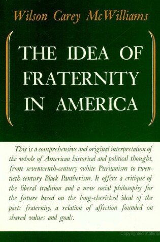 Cover of The Idea of Fraternity in America