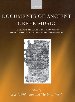 Book cover for Documents of Ancient Greek Music