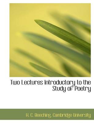 Book cover for Two Lectures Introductory to the Study of Poetry