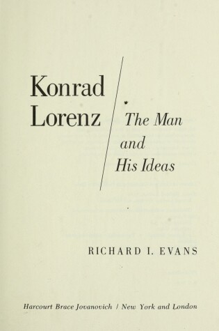 Cover of Konrad Lorenz
