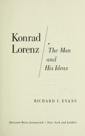 Book cover for Konrad Lorenz