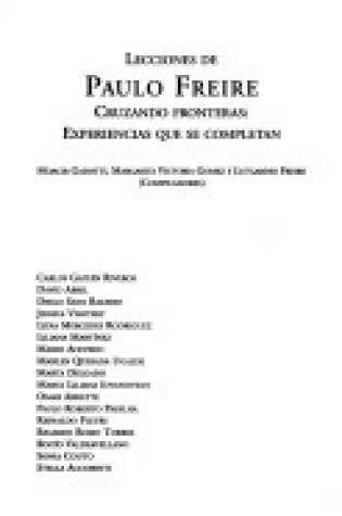 Cover of Lecciones de Paulo Freire
