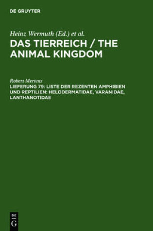 Cover of Liste der rezenten Amphibien und Reptilien