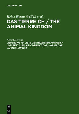 Book cover for Liste der rezenten Amphibien und Reptilien