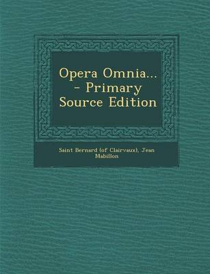 Book cover for Opera Omnia... - Primary Source Edition