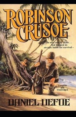 Book cover for (Illustrated) Robinson Crusoe by Daniel Defoe