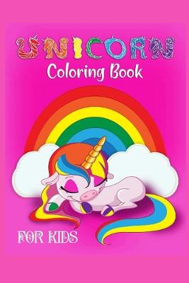Book cover for unicorn coloring book for kids