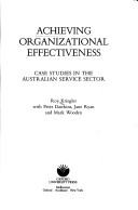 Book cover for Achieving Organizational Effectiveness