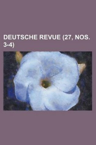 Cover of Deutsche Revue (27, Nos. 3-4 )